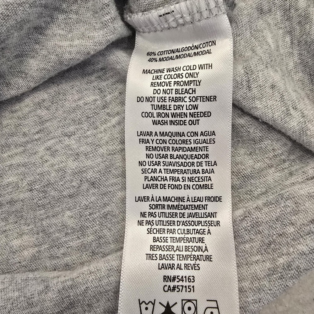 Calvin Klein Jeans Shirt Womens Large Gray CK Logo Short Sleeve Cotton Modal - Picture 5 of 9